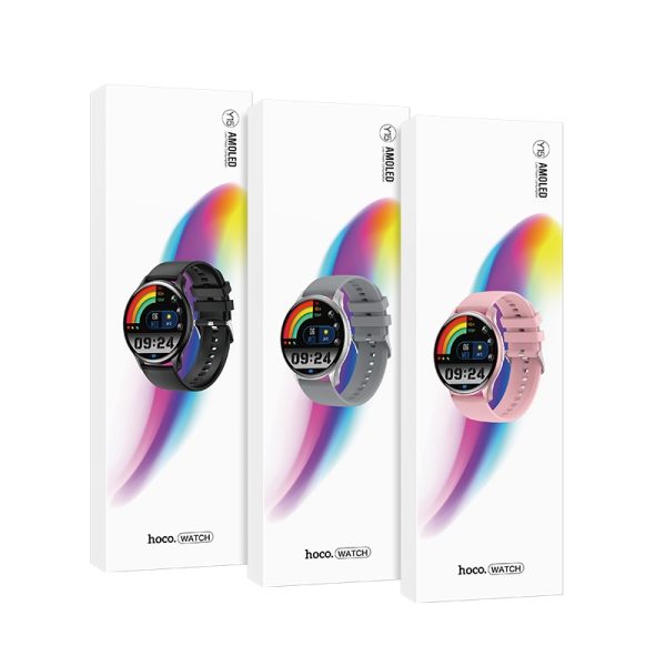 Hoco Y15 AMOLED Smart Sports Watch Call Version в черном цвете