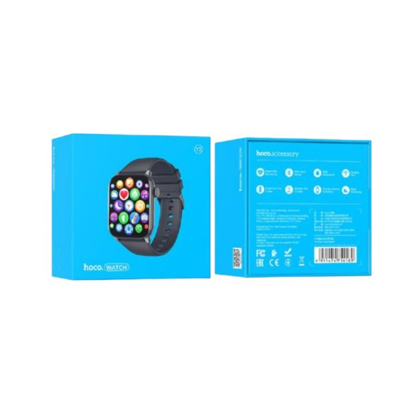 Hoco Y3 Smart Watch Black – умные часы с черным ремешком, сенсорным экраном и защитой от влаги