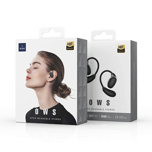 Открытые наушники WiWU Open Wearable Stereo T30 серого цвета