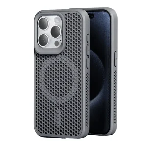 чехол с MagSafe для iPhone 16 Pro чёрный белый серый