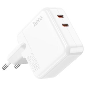 Hoco C110A Lucky — сетевое зарядное устройство PD35W с двумя Type-C