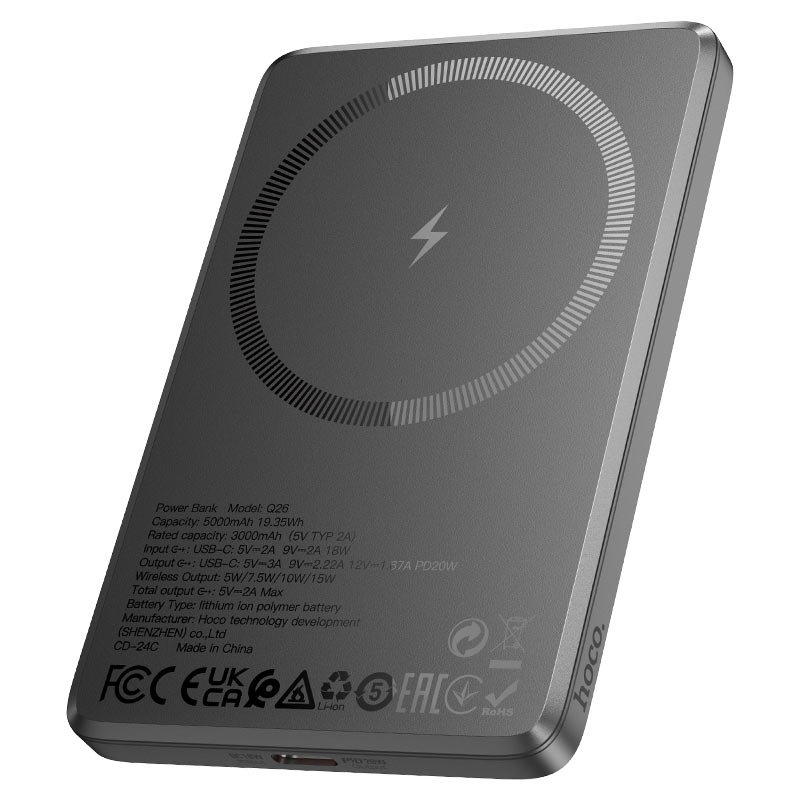 Повербанк Hoco Q26 Joy PD20W 5000 mAh с MagSafe и LED-индикатором