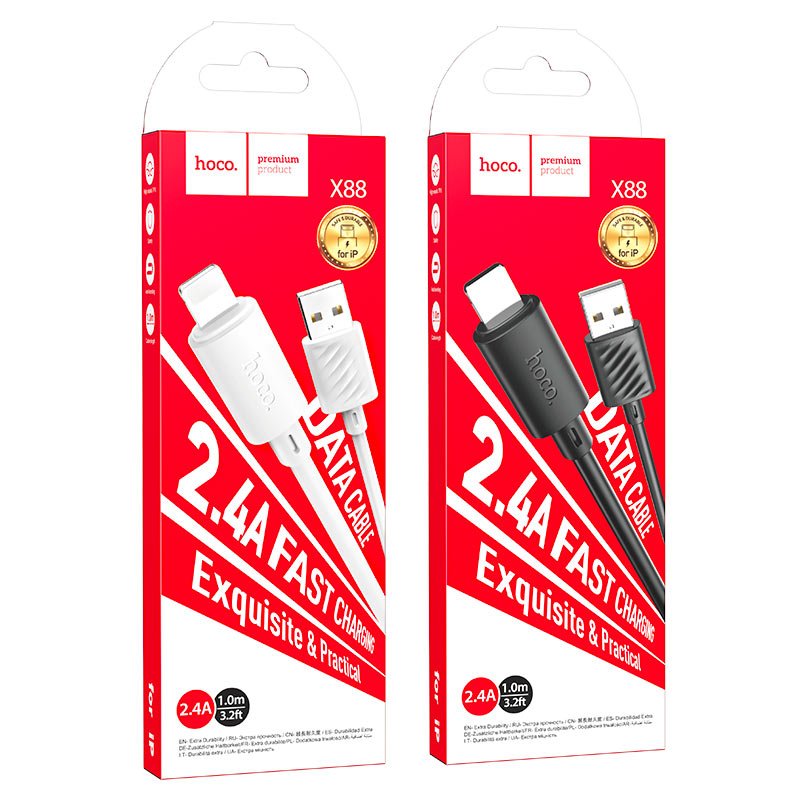 Кабель Hoco X88 USB - Lightning 2.4 A 1 м