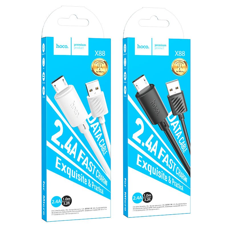 Кабель Hoco X88 Gratified USB - Micro-USB 1 м