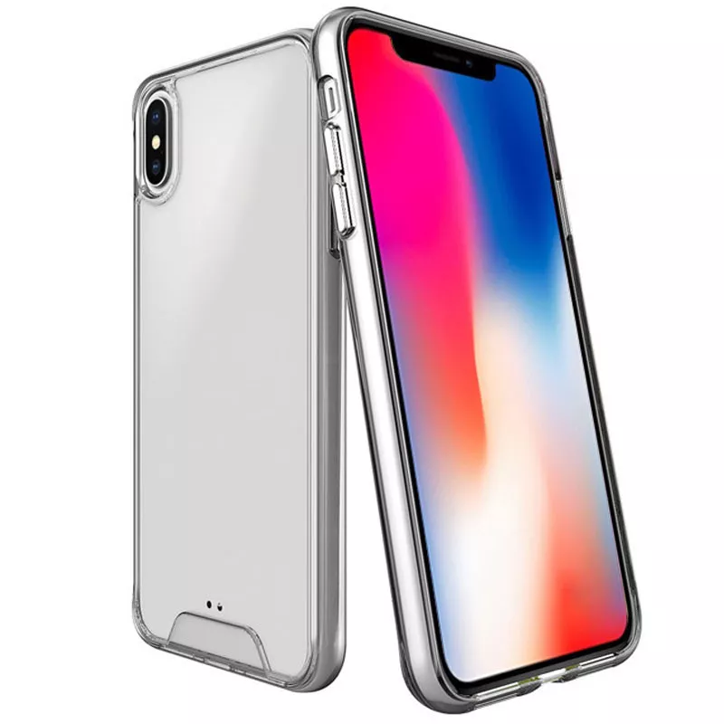 накладка TPU iPhone XS Max прозрачный серый