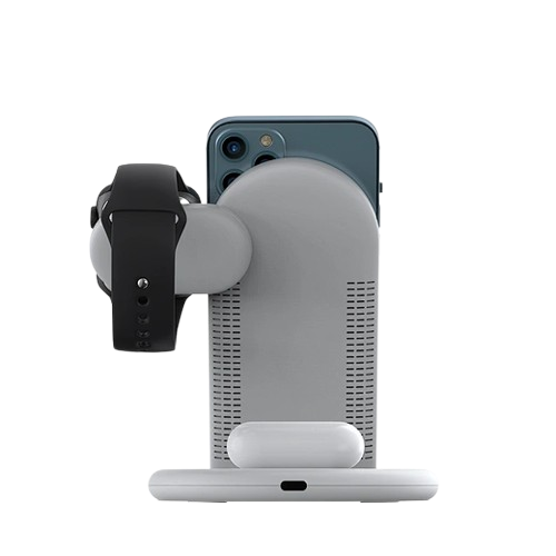 Wiwu Power Air 3in1 беспроводная зарядка белая