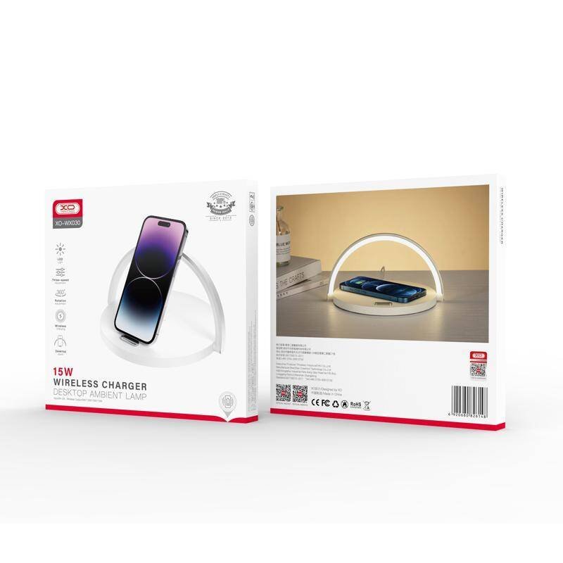 XO WX030 беспроводная зарядка белая