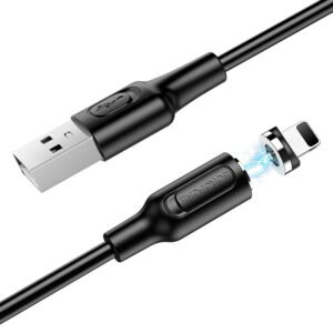 Borofone BX41 Amiable магнитный кабель Lightning чёрный