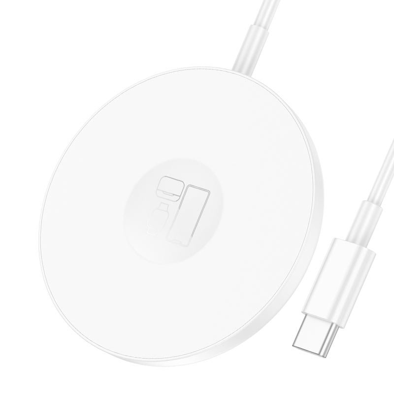 Hoco CW50 магнитная беспроводная зарядка черно белая