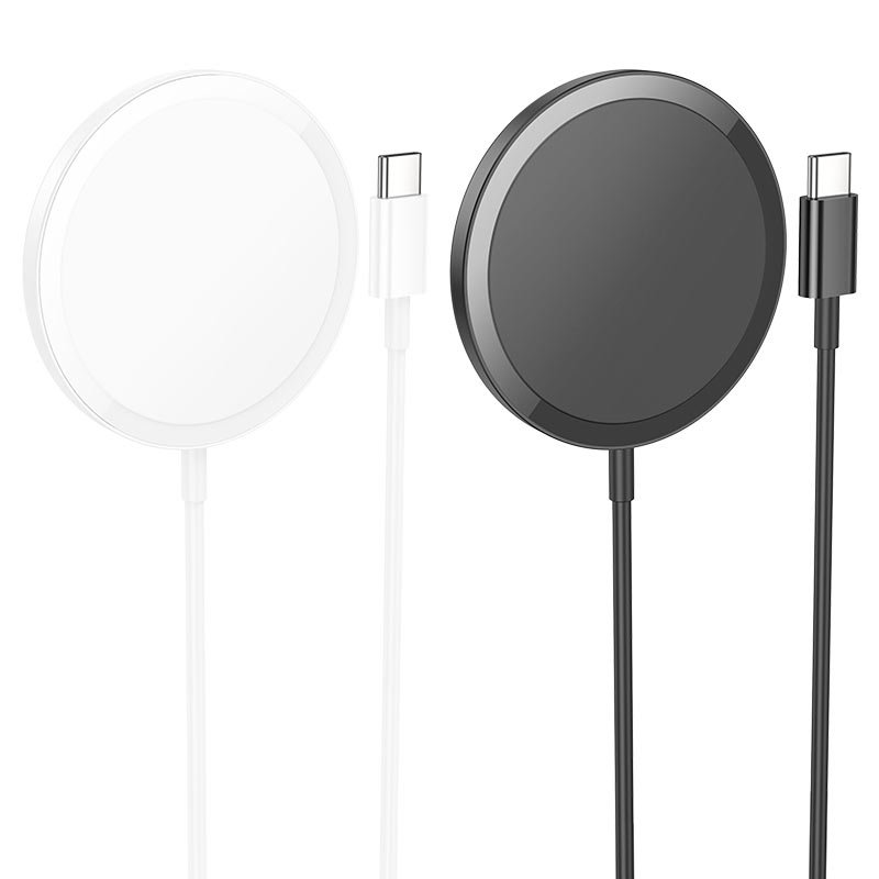 Hoco CW52 магнитная беспроводная зарядка черная белая