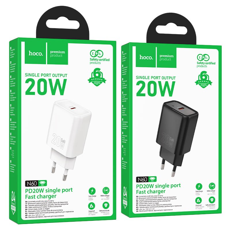 зарядное устройство Hoco N60 Gentle PD20W чёрное