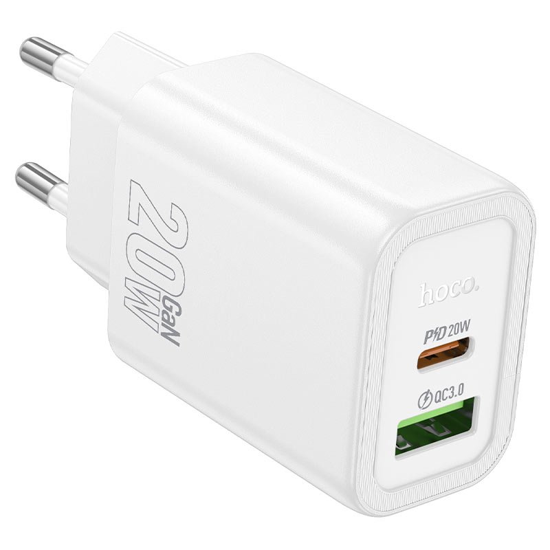 зарядное устройство Hoco N61 PD20W+QC3.0 чёрный белый