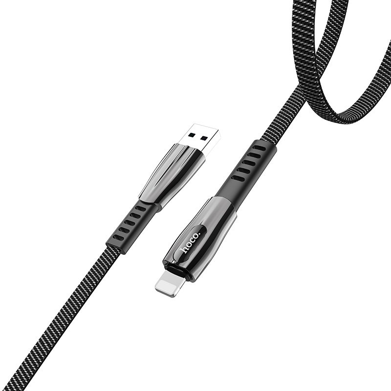 Hoco U70 Splendor Lightning кабель 1.2 м dark gray