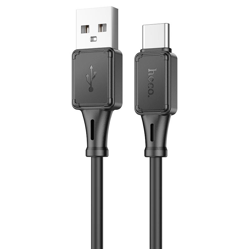 Hoco X101 Assistant USB-A to Type-C кабель, чёрный — вид сбоку