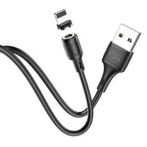 Hoco X52 Sereno Magnetic Charging Cable — Lightning, 1m, Black