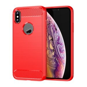 чехол TPU iPhone X/XS карбон красный