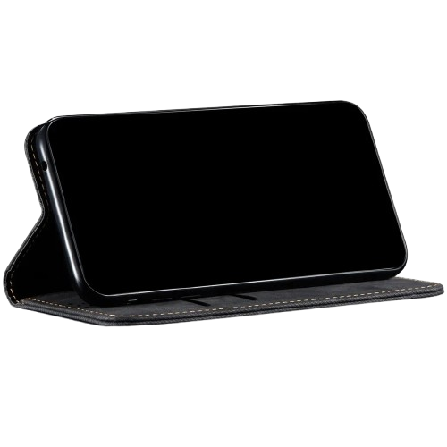 кожаный чехол iPhone X/XS деним чёрный