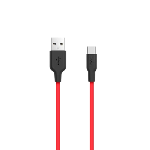 Hoco X21 силиконовый кабель USB-A — Type-C чёрный