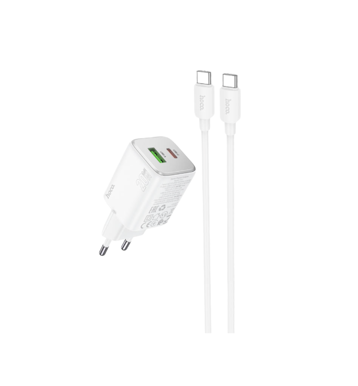 зарядное устройство Hoco N41 Almighty PD20W QC3.0 белый