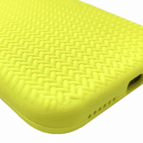 чехол Silicone Knitted iPhone Xs Max лаймовый