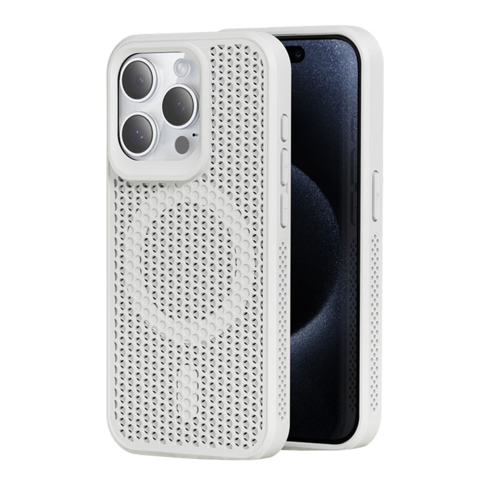 чехол iPhone 13 Pro Max AeroCool TPU+PC — белый, черный, серый