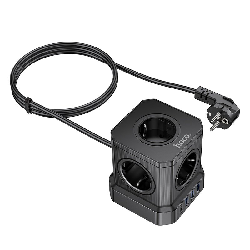 Hoco NS8 Sharp настольный удлинитель с USB PD20W чёрный