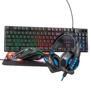 игровой комплект Hoco DI54 Luster клавиатура мышь гарнитура чёрный