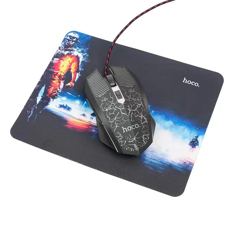 игровой комплект Hoco DI54 Luster клавиатура мышь гарнитура чёрный