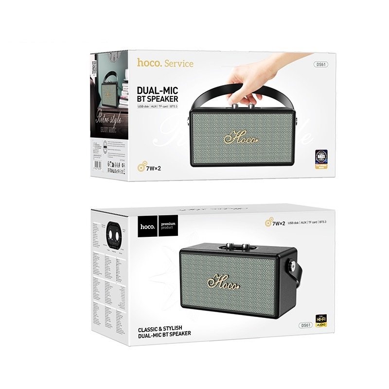 Hoco DS61 ретро Bluetooth колонка чёрная