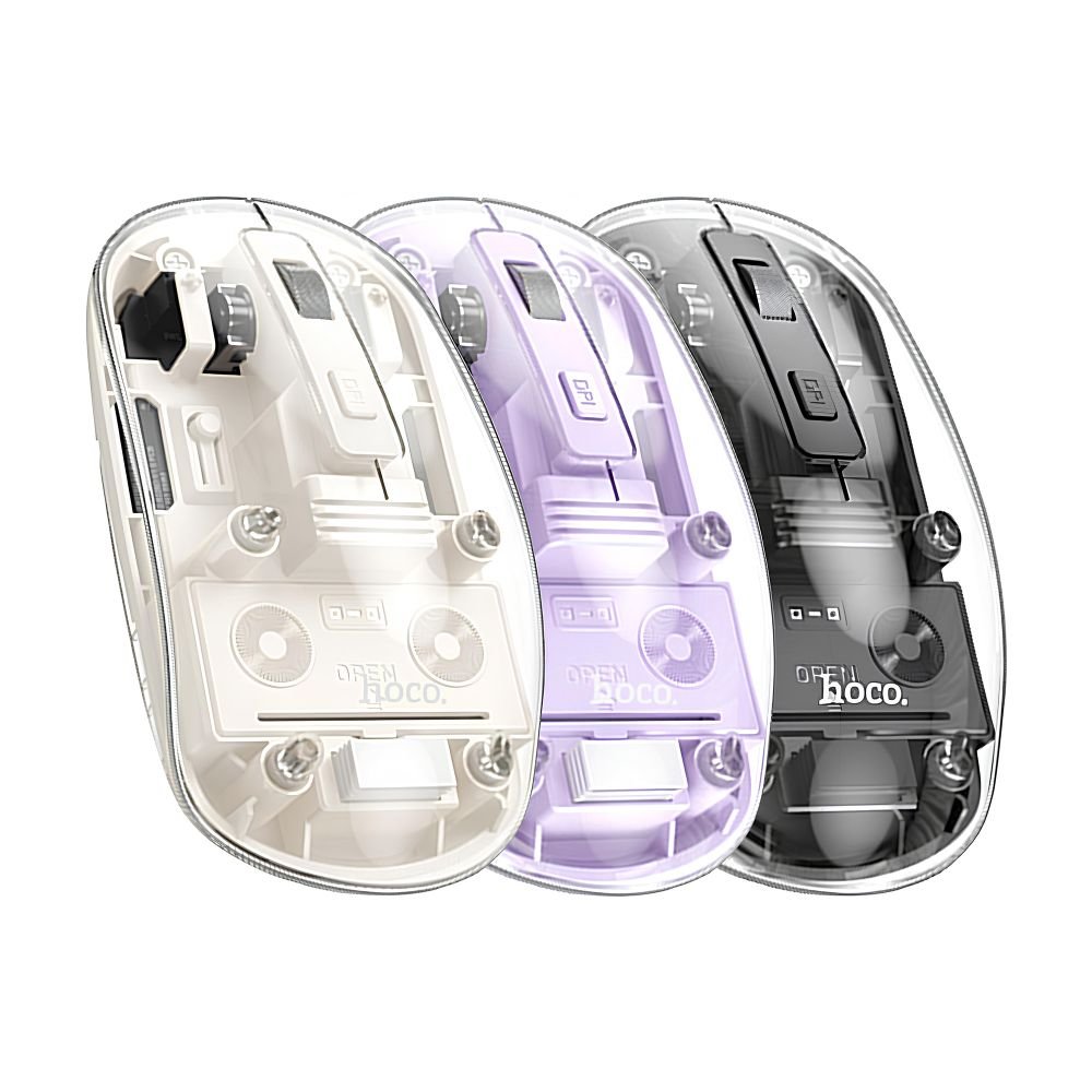 беспроводная мышь Hoco GM29 белая чёрная фиолетовая