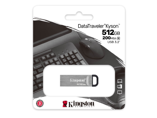 флешка Kingston DataTraveler Kyson 512GB серебристая