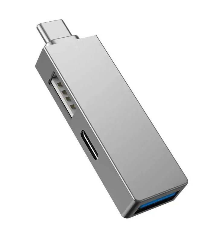 USB-C хаб WiWU T02 Pro серый