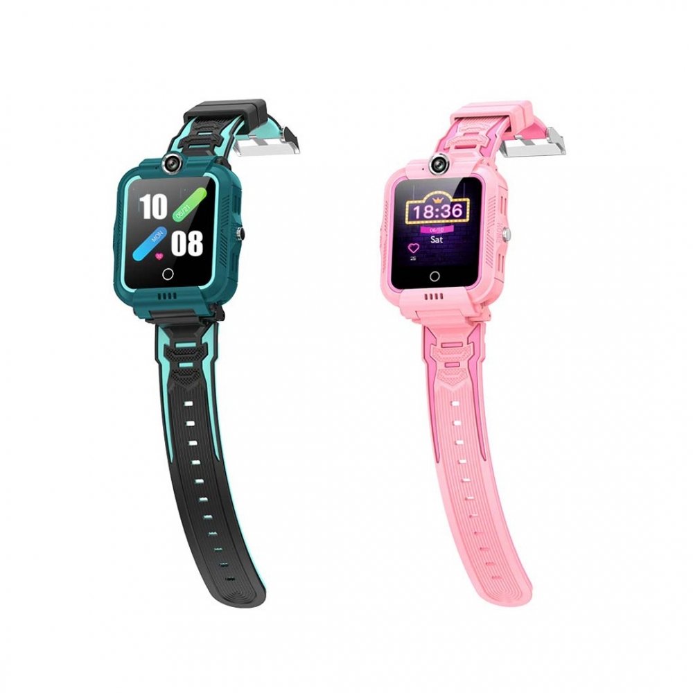 XO H110 детские умные часы чёрно-зелёный/розовый