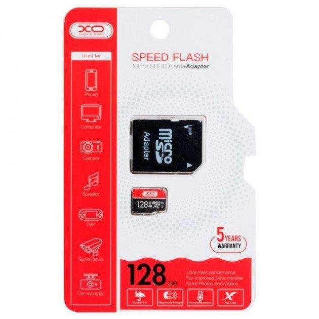 microSD карта XO 128GB чёрно-красная