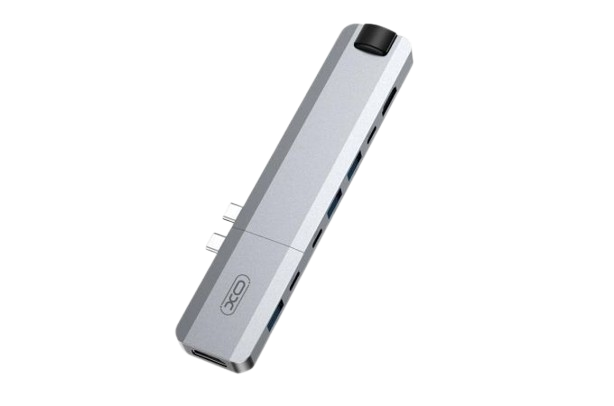 док-хаб XO HUB017 серо-прозрачный