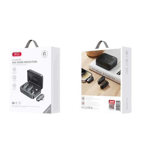 XO MKF09B Lightning беспроводной петличный микрофон чёрный