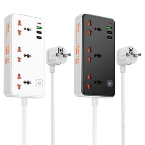 Hoco AC8A Storm настольный удлинитель с USB PD30W чёрно-белый