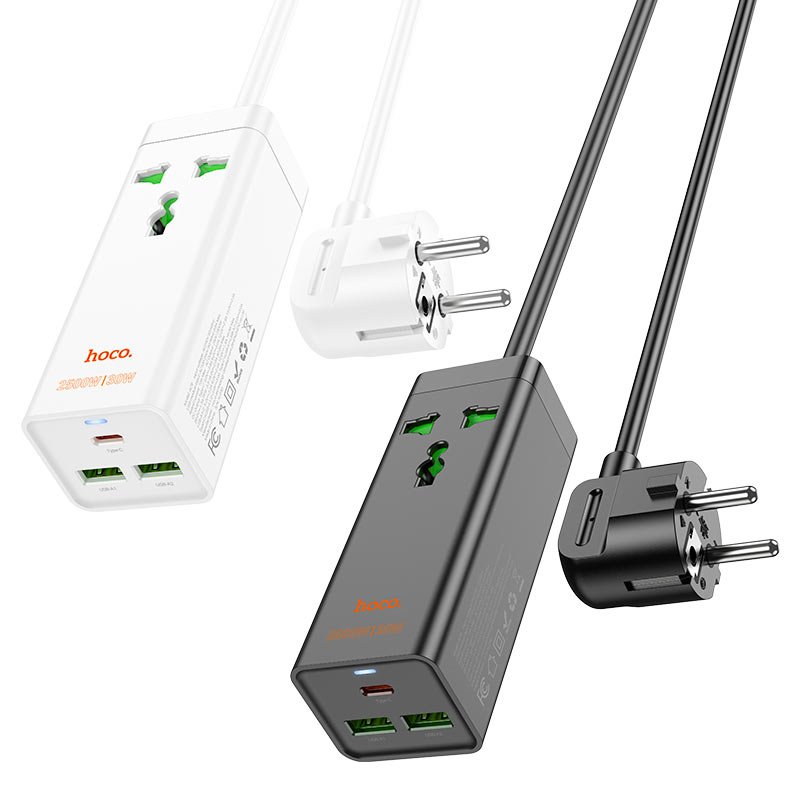 Hoco AC9A Talent настольное зарядное устройство PD30W чёрно-белый