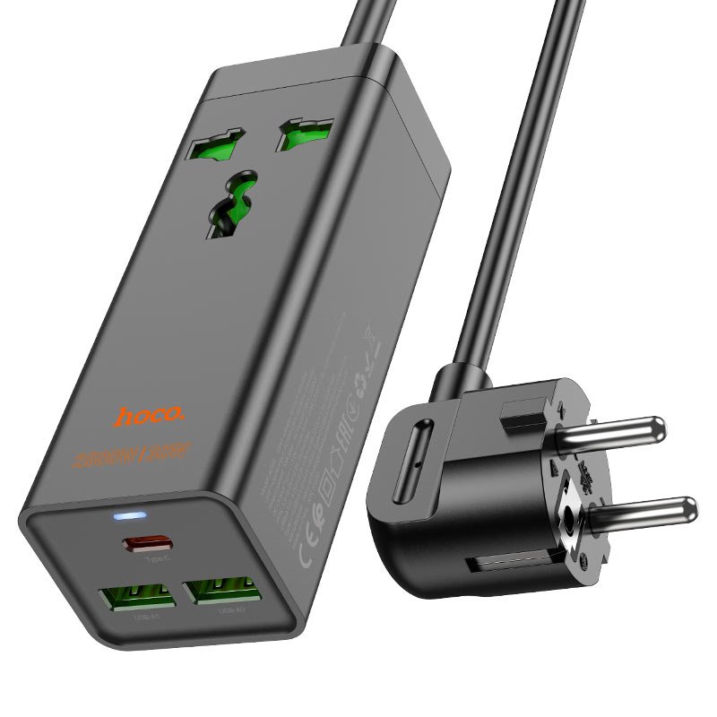 Hoco AC9A Talent настольное зарядное устройство PD30W чёрно-белый