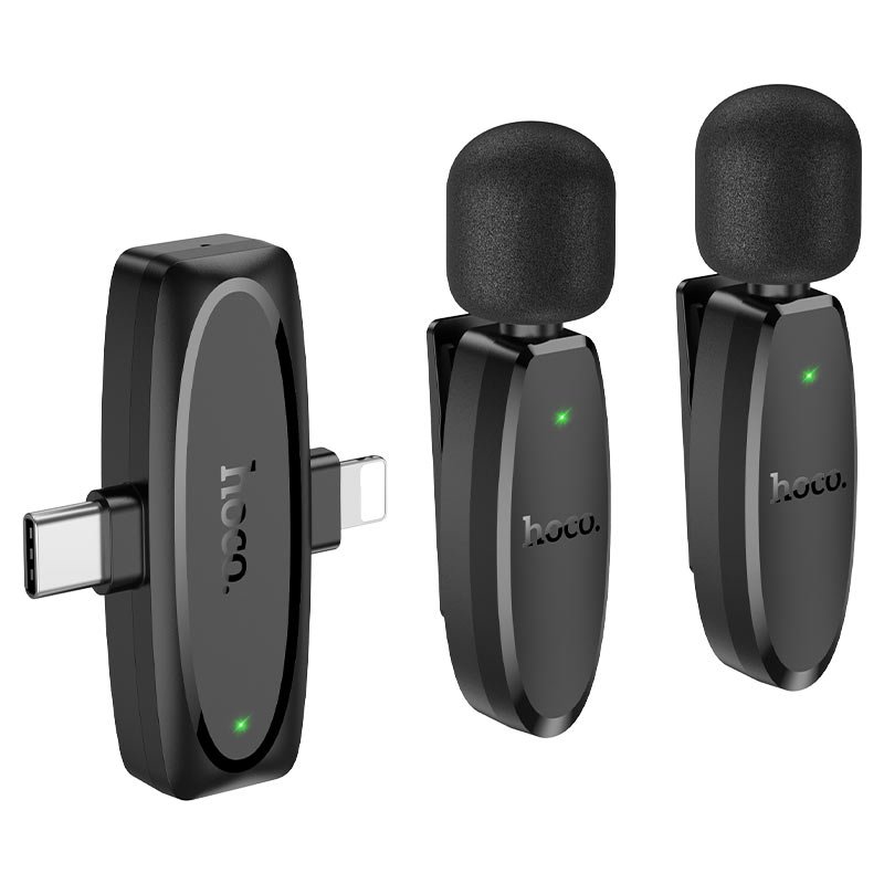 Hoco L15 беспроводной клип-микрофон Dual-Mic