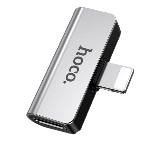 аудиопереходник Hoco LS24 серебристый