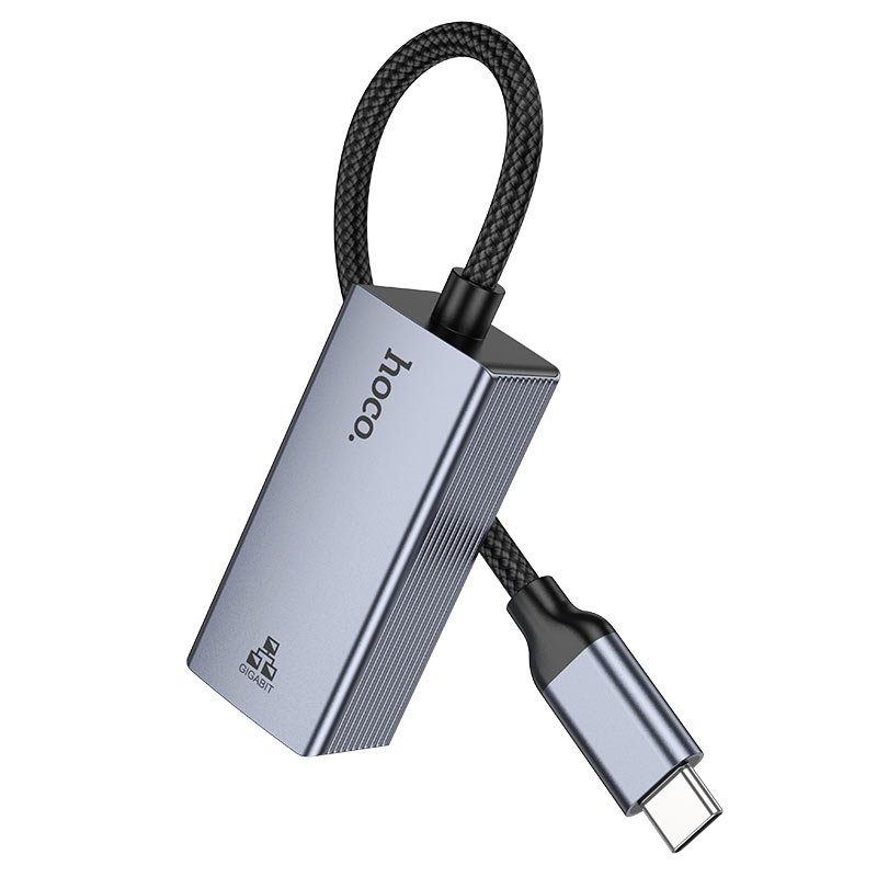 сетевой адаптер Hoco UA37 тёмно-серый