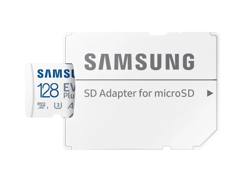 Карта памяти Samsung EVO Plus 128GB microSDXC с адаптером SD белая