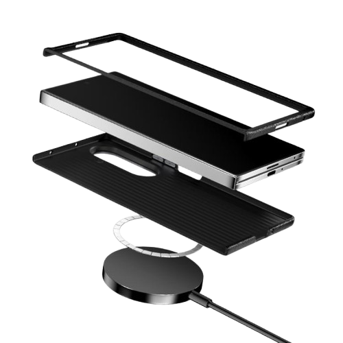 карбоновый magsafe чехол samsung z fold7 черный