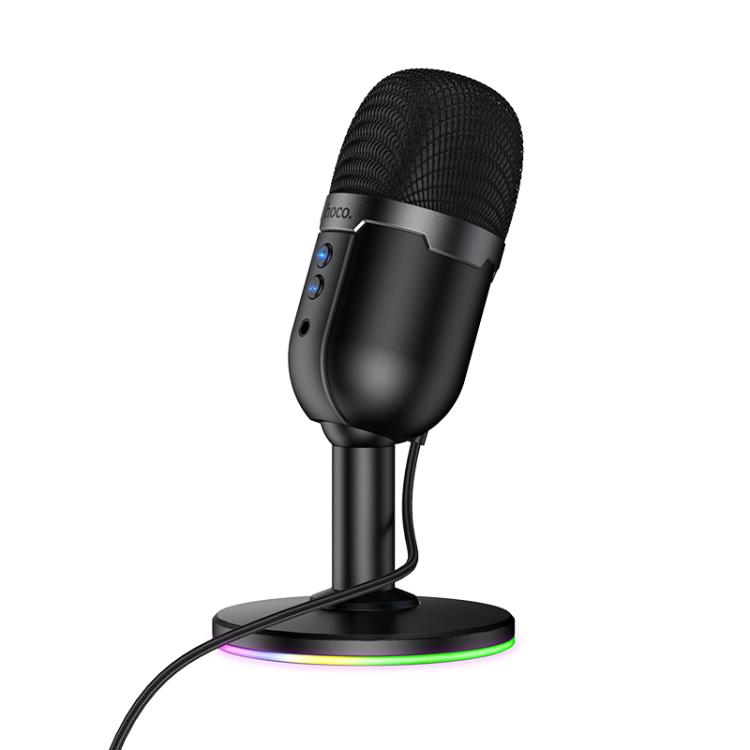 настольный usb микрофон hoco l25 bright черный