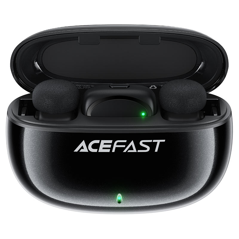 беспроводной петличный микрофон acefast r2 черный