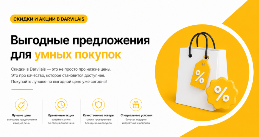 Скидки и акции Darvilais на гаджеты и аксессуары