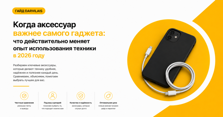 Аксессуары для гаджетов и смартфона в 2026 году