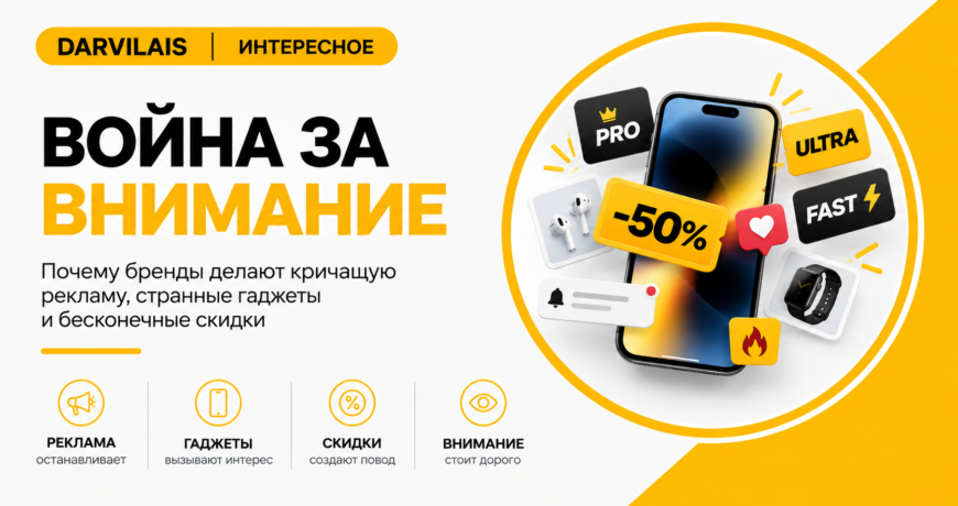 война за внимание брендов реклама гаджеты скидки
