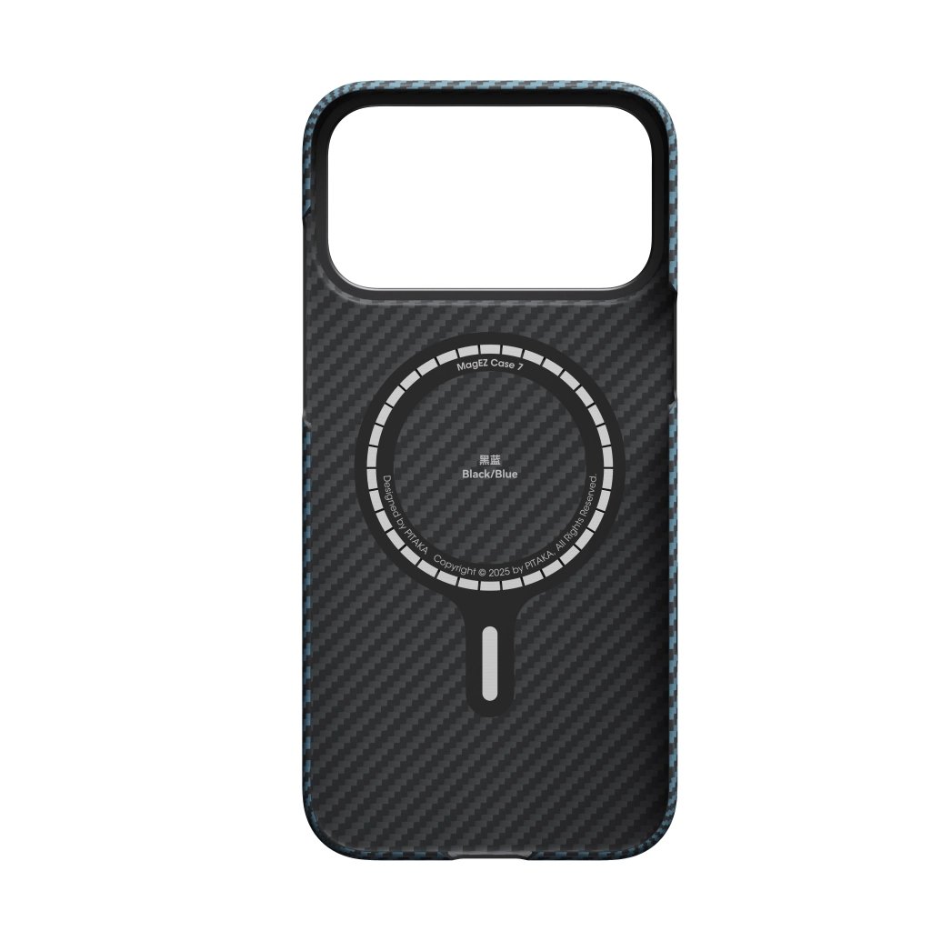 премиальный чехол PITAKA Ultra-Slim чёрный синий для iPhone 18 Pro 17 Pro